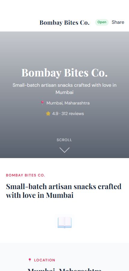 Brand Story preview