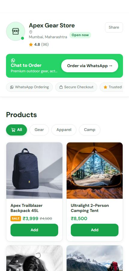 Universal Product Template preview